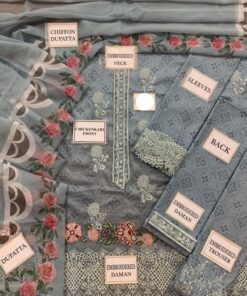 The Noor By Sadia NS-684 Printed Lawn Suit is designed for women who love graceful prints with subtle embroidery. Made with premium lawn fabric and paired with a digital chiffon dupatta, this 3-piece suit is perfect for staying stylish and comfortable during summer.