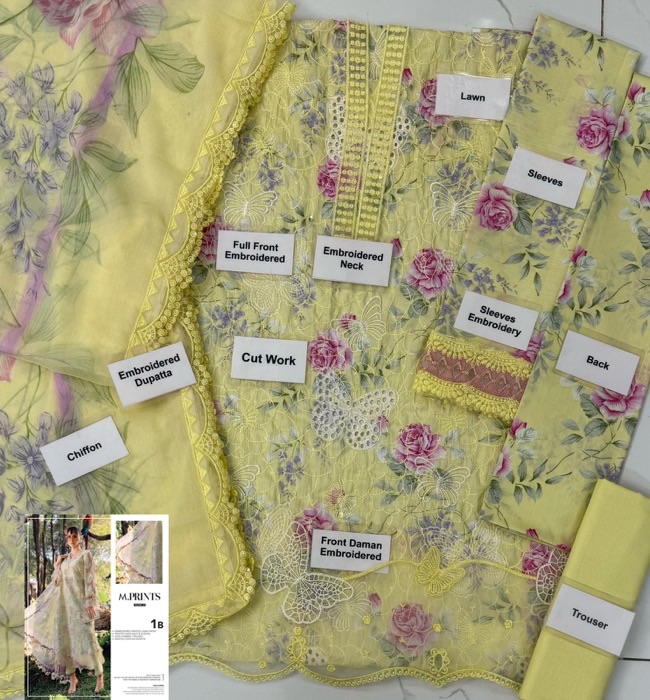 The Maria B MB-698 Printed Lawn Suit is designed for women who love simple elegance with modern prints. Crafted with premium lawn fabric and paired with a lightweight chiffon dupatta, this 3-piece suit is perfect for everyday summer wear.