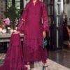 Maria B MB-740 cotton chikankari suit with organza dupatta