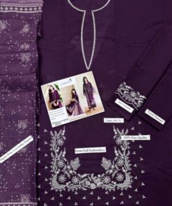 The Garnet IA-123 Lawn 3 Piece Suit is a perfect combination of classic embroidery and modern digital fashion. Designed for women who want both comfort and elegance, this outfit features heavy embroidered lawn shirt, soft dyed trouser, and a stylish digital print voile dobby dupatta.