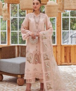 Crimson CM-711 Heavy Embroidered Lawn 3 Piece Suit With Organza Dupatta