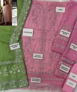 Step into luxury with the Gulaal GL-733 Embroidered Chiffon 3 Piece Suit, a masterpiece designed for women who love heavy sequence embroidery and intricate adda work. This outfit reflects true elegance and is perfect for festive occasions, weddings, and formal gatherings.