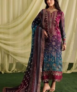 Nureh NR-732 printed lawn suit with spangle embroidery and chiffon dupatta