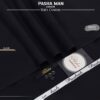 Pasha Black Soft Cotton Unstitched Suit for Men premium summer fabric