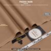 Pasha Wooden Color Soft Cotton Unstitched Suit for Men in trendy summer colors
