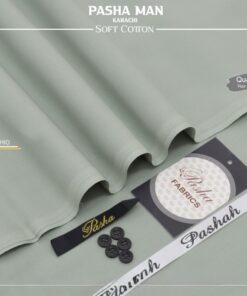 Pasha Pistachio Soft Cotton Unstitched Suit for Men summer fabric