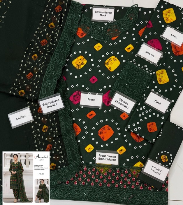 Introducing the Aneelas AN-772 Printed Lawn 3 Piece Suit, a perfect combination of modern prints and refined embroidery detailing. Designed for women who love lightweight yet stylish outfits, this suit is ideal for summer wear with a graceful and trendy look.