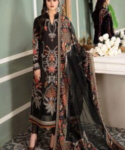 Maria B MB-715 lawn heavy spangle embroidered 3 piece suit with net dupatta