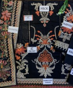 The Maria B MB-715 Lawn Heavy Embroidered 3 Piece Suit is a stunning addition to your summer wardrobe, designed for women who love luxury fashion with intricate detailing. This outfit combines premium lawn fabric with heavy spangle embroidery, creating a perfect balance of elegance and comfort.