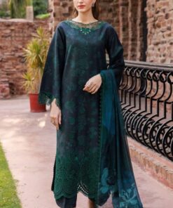 Farasha FS-734 printed lawn suit with chikankari embroidery and chiffon dupatta