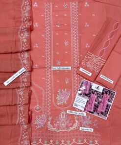 The Qalamkar IA-120 Lawn 3 Piece Suit is a premium addition to your summer wardrobe, designed with elegance, comfort, and detailed craftsmanship. This outfit brings together full heavy embroidery, breathable lawn fabric, and a beautifully embroidered Bamber dupatta, making it perfect for women who want a sophisticated yet comfortable look.