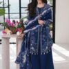 Qalamkar QM-752 chikankari cotton suit with khaddi net dupatta