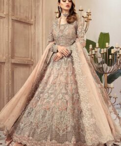 Maria B MB-769 net frock with heavy embroidery and silk trouser