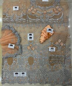 Introducing the Maria B MB-769 Luxury Net Frock 3 Piece Suit, a breathtaking outfit designed for women who love heavy sequence embroidery, 3D floral detailing, and premium hand embellishments. This suit reflects a bridal-inspired designer look, making it perfect for weddings, festive events, and formal occasions.