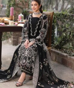 Kahf KF-754 embroidered suit with organza dupatta