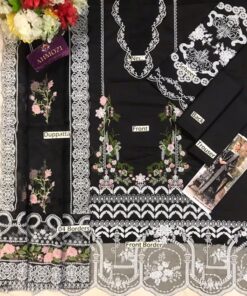 Introducing the Kahf KF-754 Heavy Embroidered 3 Piece Suit, a stunning outfit designed for women who love premium embroidery with a modern and graceful look. This suit offers a perfect combination of heavy front detailing, stylish sleeves, and a luxurious organza dupatta, making it ideal for festive and semi-formal occasions.