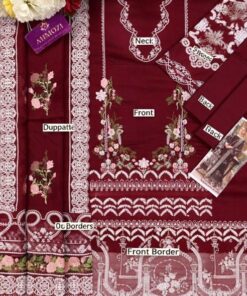 Introducing the Kahf KF-755 Heavy Embroidered 3 Piece Suit, a beautifully designed outfit that blends rich embroidery with contemporary styling. Perfect for women who love luxurious and eye-catching outfits, this suit is ideal for festive events, weddings, and semi-formal occasions.