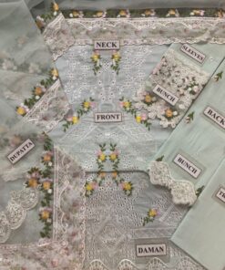 Introducing the Elaf EF-761 Heavy Chikankari Cotton 3 Piece Suit, one of the most beautiful and premium outfits designed for women who love rich embroidery with a modern designer touch. This suit combines heavy alternating chikankari embroidery, laser kari detailing, and a luxurious khaddi net dupatta, making it perfect for festive and semi-formal occasions.