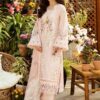 Elaf EF-760 chikankari cotton suit with organza dupatta