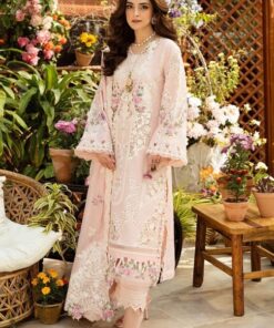 Elaf EF-760 chikankari cotton suit with organza dupatta