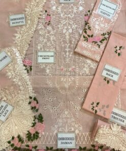 Introducing the Elaf EF-760 Chikankari Cotton 3 Piece Suit, a luxurious outfit from the Chickenkari Collection, designed for women who love rich embroidery with a graceful traditional look. This suit combines premium cotton fabric with heavy chikankari work and a beautifully embroidered organza dupatta, making it perfect for summer and festive wear.