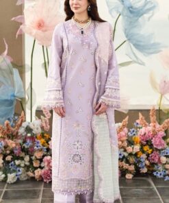 Qalamkar QM-758 chikankari cotton suit with khaddi net dupatta