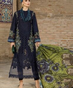Maria B MB-762 chikankari cotton suit with silk dupatta