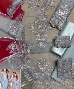 Introducing the Rabica RB-756 Luxury Organza 3 Piece Suit, a masterpiece designed for women who love heavy handwork embroidery and premium fabrics. This outfit is a perfect combination of elegance, luxury, and traditional craftsmanship, making it ideal for weddings, festive occasions, and formal events.