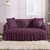 Light purple jersey bubble sofa cover Persian style with matching cushion covers