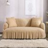 Light Brown Jersey Bubble Sofa Cover Persian Style Stretch Fitted Cover