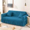 Zinc color jersey bubble sofa cover Persian style with matching cushion covers