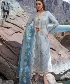 Crimson CM-763 lawn cotton suit with silk dupatta