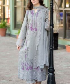 Mushq MQ-776 embroidered lawn suit with chiffon dupatta