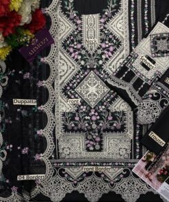 Introducing the Bin Ilyas BI-778 Black Lover 3 Piece Suit, a stunning outfit designed for women who love deep black tones with heavy embroidery and premium finishing. This suit is a perfect blend of chikankari-inspired embroidery, modern laser work, and a luxurious organza dupatta, making it ideal for festive and evening wear.