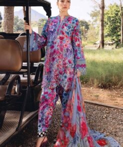 Maria B MB-775 schiffli embroidered lawn suit with chiffon dupatta