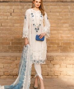 Maria B MB-780 cutwork embroidered cotton suit with organza dupatta