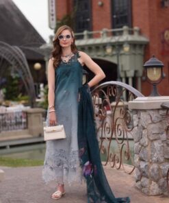 Noor By Sadia NS-784 printed lawn suit with silk dupatta and pearl work