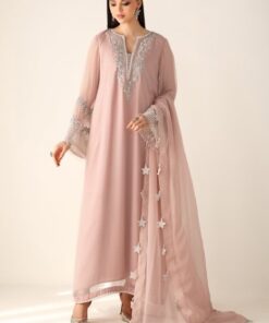 Baroque BR-782 chiffon hand embellished suit with malai trouser