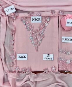 Introducing the Baroque BR-782 Luxury Chiffon Hand Embellished Suit, a stunning outfit from the festive collection, designed for women who love rich embroidery, heavy adda work, and elegant chiffon styling. This suit reflects a high-end designer look, perfect for weddings, festive gatherings, and formal occasions.