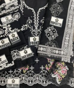 Introducing the Qalamkar QM-792 Heavy Embroidered 3 Piece Suit, a beautifully designed outfit for women who love rich embroidery with modern styling. This suit features fully heavy embroidered front, sleeves, and daman detailing, paired with a premium organza dupatta, making it perfect for festive and semi-formal occasions.