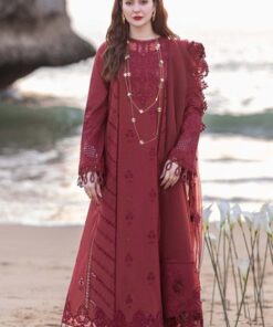 Qalamkar QM-791 Sequence & Chikankari Lawn Cotton 3 Piece Suit with Organza Dupatta