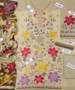 The Aneelas IA-129 Lawn 3 Piece Suit is a beautiful combination of traditional embroidery and modern digital print design. Crafted for women who love a refined yet comfortable look, this outfit offers a perfect balance of premium lawn fabric, detailed embroidery, and a stylish Monark dupatta.