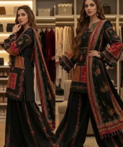 Ethnic NT-992 silk 3 piece printed suit with matching dupatta