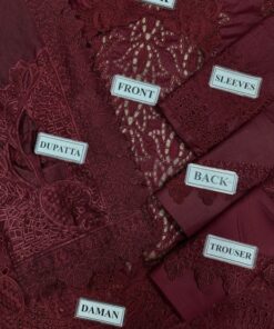 The breathable cotton lawn fabric combined with heavy chikankari embroidery and cutwork details makes this outfit ideal for warm weather and festive occasions.