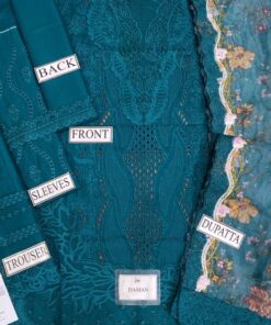 The chikankari embroidery with pearl detailing gives this suit a soft yet luxurious look, making it a must-have for women who love graceful designs.