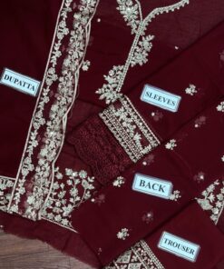 Step into premium fashion with the Azure AZ-809 Pure Chiffon Heavy Spangle Embroidered 3 Piece Suit, a stunning outfit from the Azure Chiffon Collection. Designed for women who love luxury, detailed embroidery, and elegant silhouettes, this suit is perfect for weddings, parties, and festive occasions.