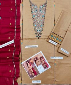 The Jazmin IA-130 Lawn 3 Piece Suit is a stunning blend of luxury embroidery and premium summer fabric, designed for women who want a graceful and sophisticated look. With its full heavy embroidered front, fully embroidered sleeves, and elegant Bamber embroidery dupatta, this outfit delivers a complete designer appeal.