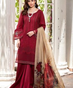 Manhara MN-813 Cotton Chikankari Suit with Silk Dupatta