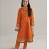 Charming kids lawn embroidered 3 piece suit design 56 for girls summer collection