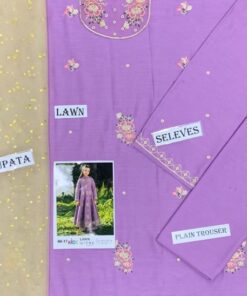 The Kids Lawn 3 Piece Embroidered Collection Design No 61 is designed for young girls who love a stylish, premium, and comfortable summer outfit. Perfect for ages 4 to 10–12 years, this suit combines soft lawn fabric with elegant embroidery, making it ideal for daily wear and festive occasions.